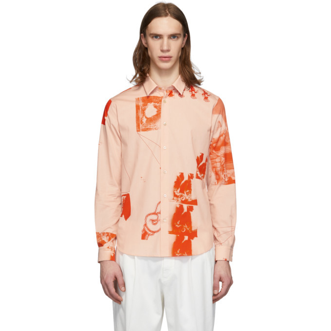 Paul Smith Pink Abstract Collage Shirt Paul Smith