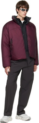 The North Face Burgundy Pertex Nuptse Reversible Down Jacket