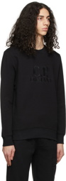 C.P. Company Black Diagonal Raised Logo Sweatshirt