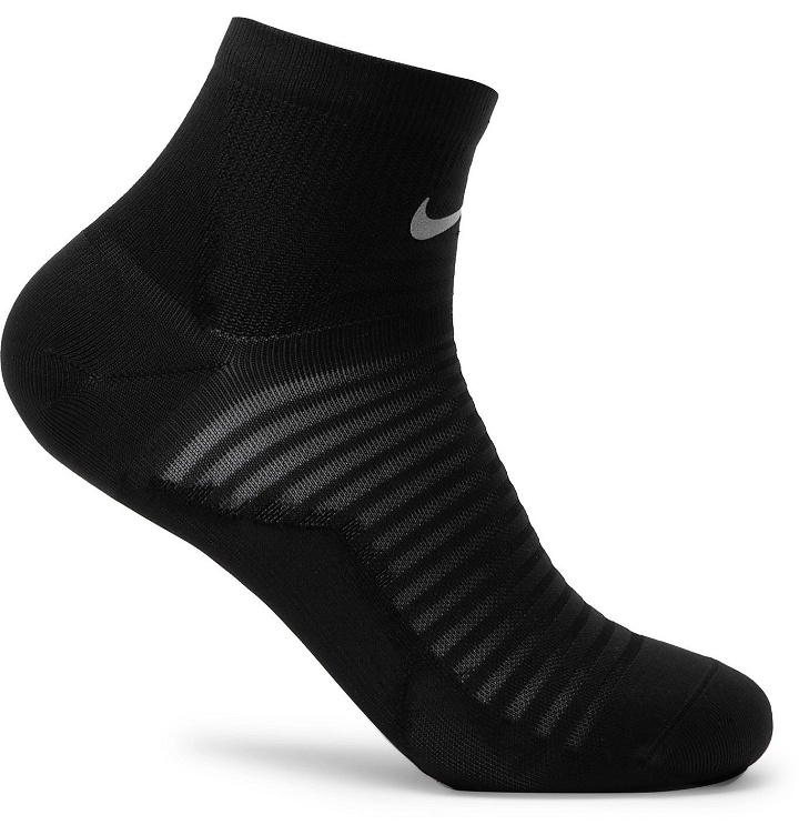 Photo: Nike Running - Spark Lightweight Stretch-Knit Socks - Black