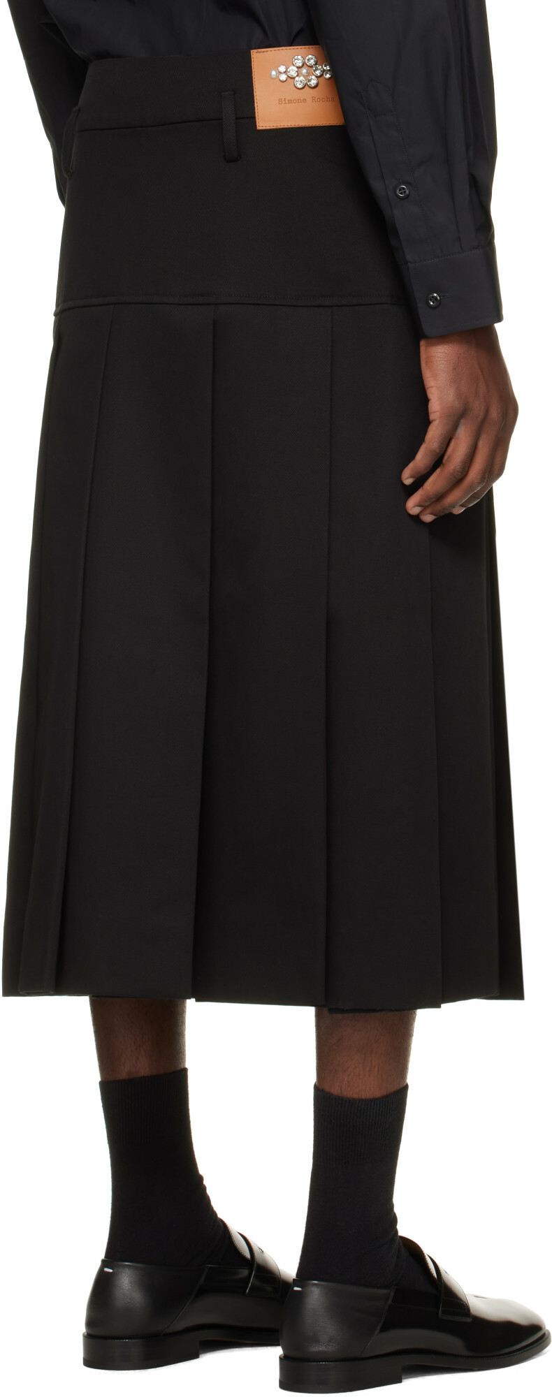 Simone Rocha Black Utility Clip Kilt