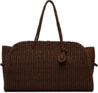 JACQUEMUS Brown 'The large raffia Turismo' Bag
