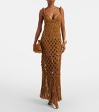 Balmain Crochet cotton maxi dress