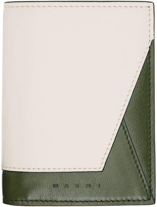 Photo: Marni White & Green Bifold Wallet