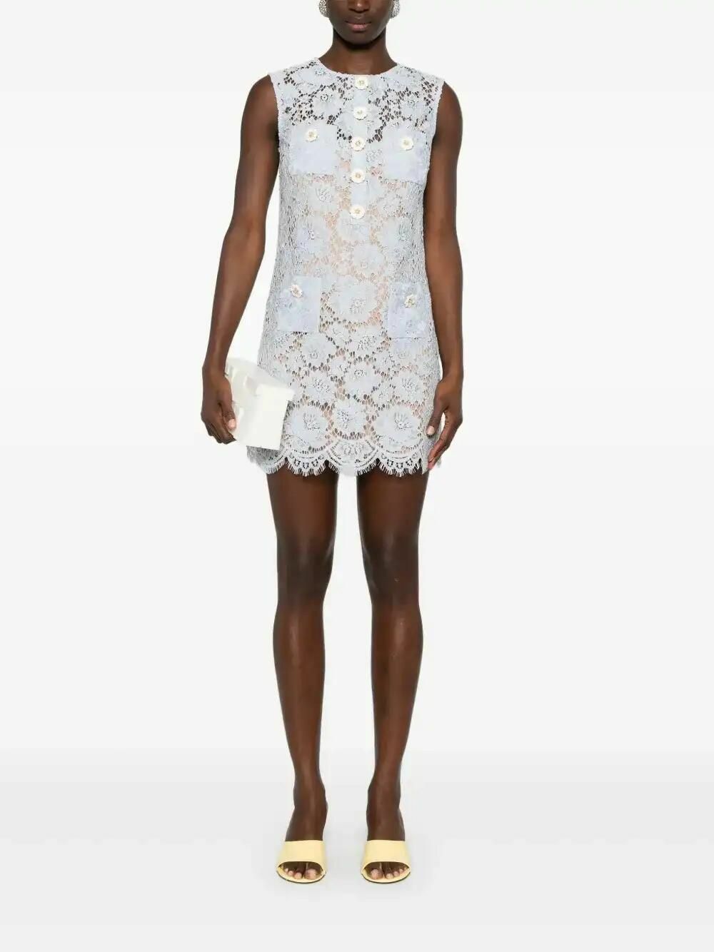 chinese dress ladies Self-Portrait - White Flower Lace Midi Dress