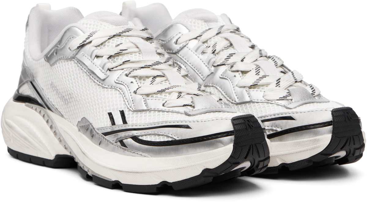 Represent White & Silver Storm Torn Sneakers