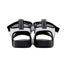 Dolce and Gabbana White and Black Logo Sandals