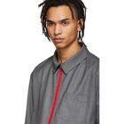 Kenzo Grey Wool Blouson Jacket