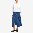JW Anderson Women's Cargo Pocket Midi Skirt in Blue