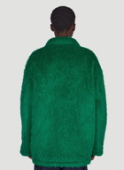 Faux Fur Fuzzy Jacket in Green