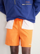 Aimé Leon Dore - Straight-Leg Logo-Embroidered Shell Drawstring Shorts - Orange