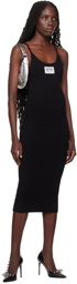 Moschino Jeans Black Patch Midi Dress