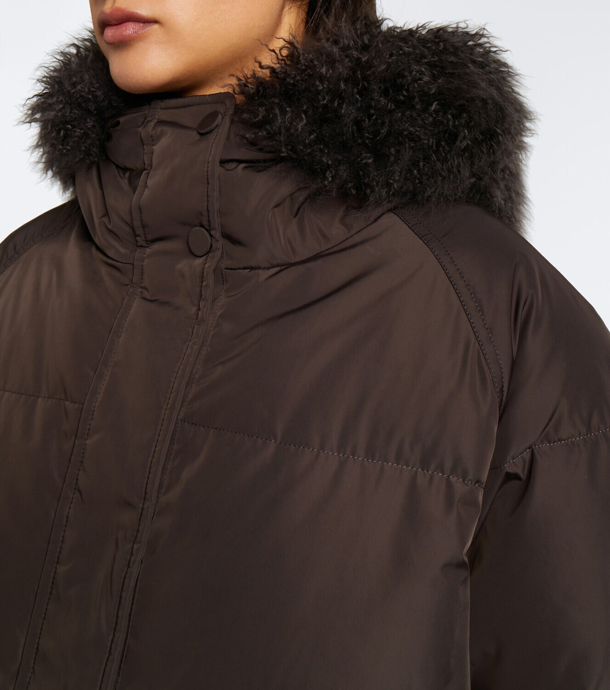 Yves Salomon Shearling-trimmed down coat