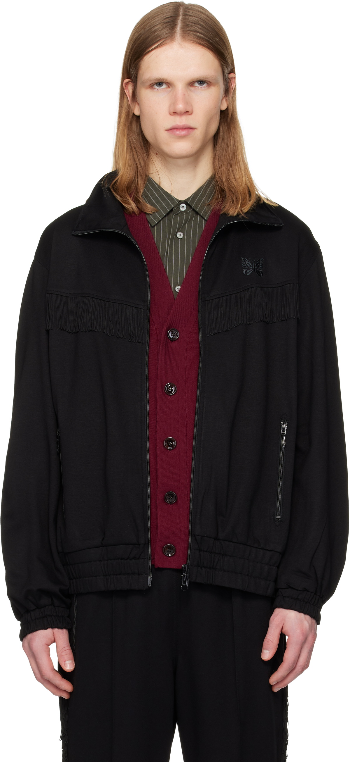 NEEDLES Black Fringe Track Jacket Needles