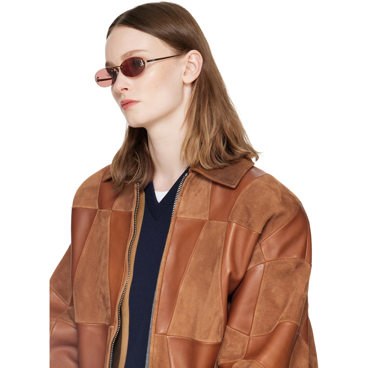 Fendi Gold 'Fendi First' Crystal Sunglasses