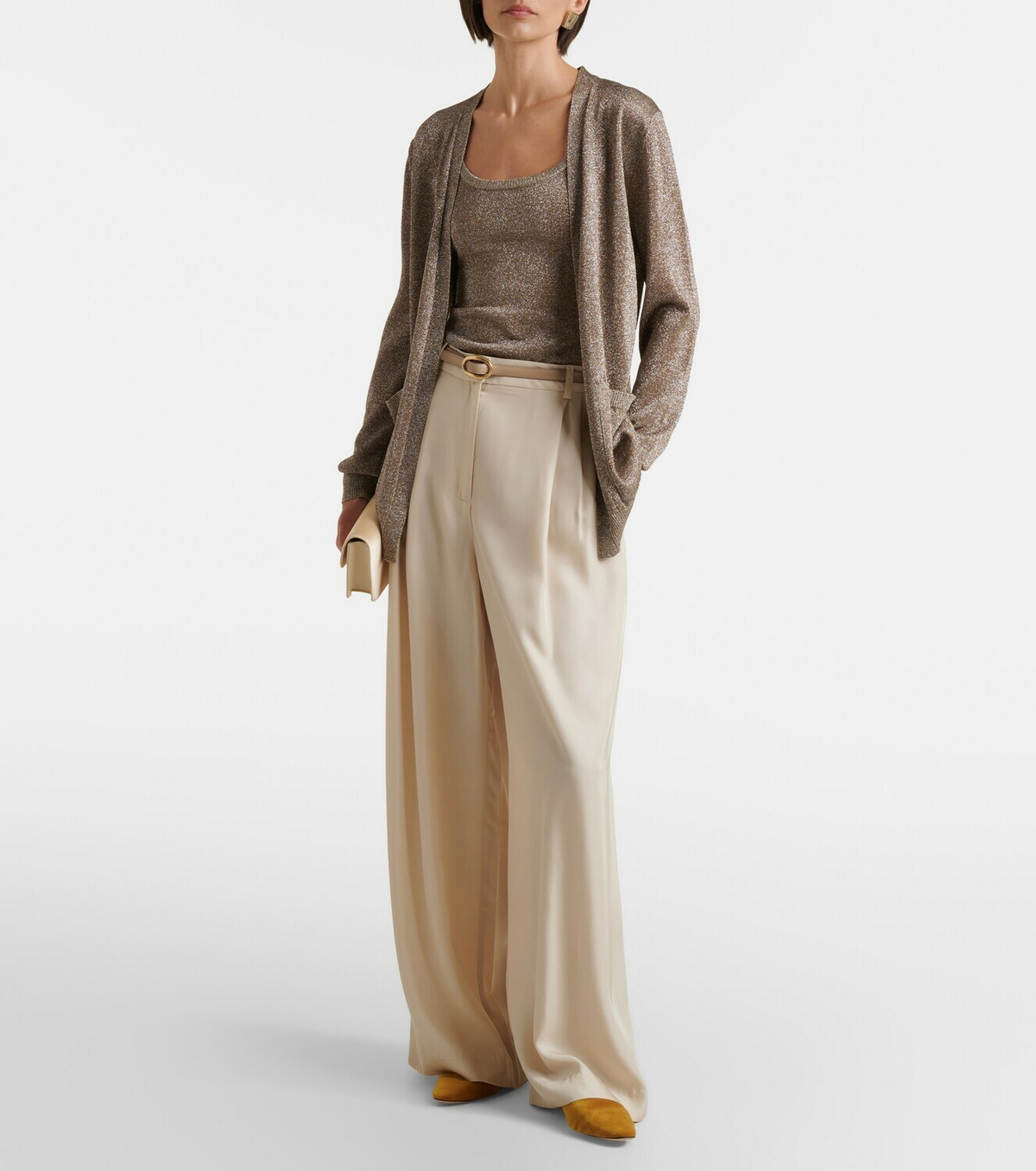 Missoni Knitted lamé wrap cardigan