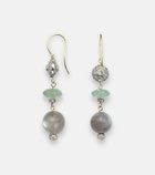 Ileana Makri 9kt gold (375/1000) and sterling silver (925) earrings with gemstones