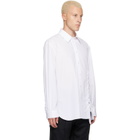 Simone Rocha White Lace Up Hem Easy Shirt