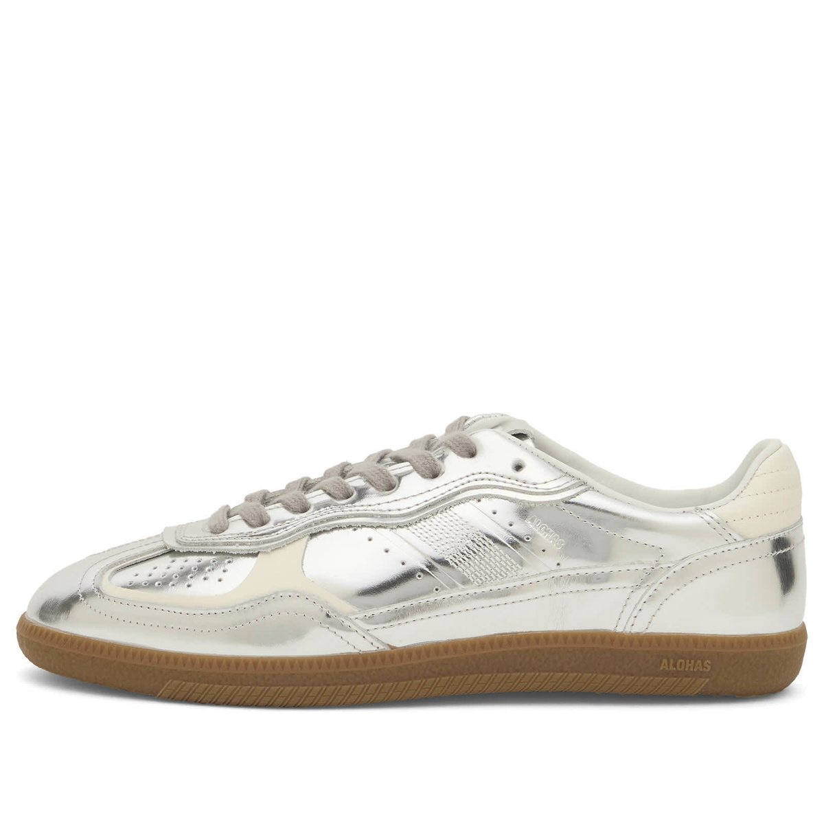 ALOHAS Women's TB 490 Rife Leather Sneakers in Rife Shimmer Silver Cream