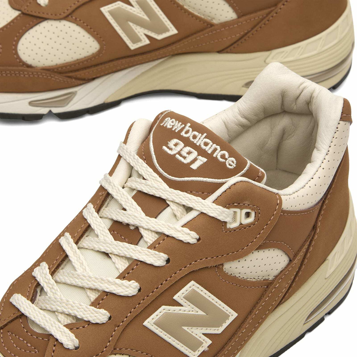 New Balance 991v1 Sneaker in Chipmunk/Birch