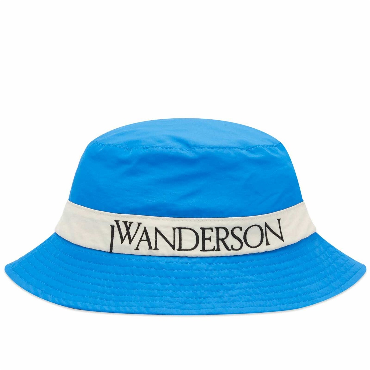 Photo: JW Anderson Men's Logo Bucket Hat in Blue/White