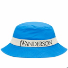 JW Anderson Men's Logo Bucket Hat in Blue/White