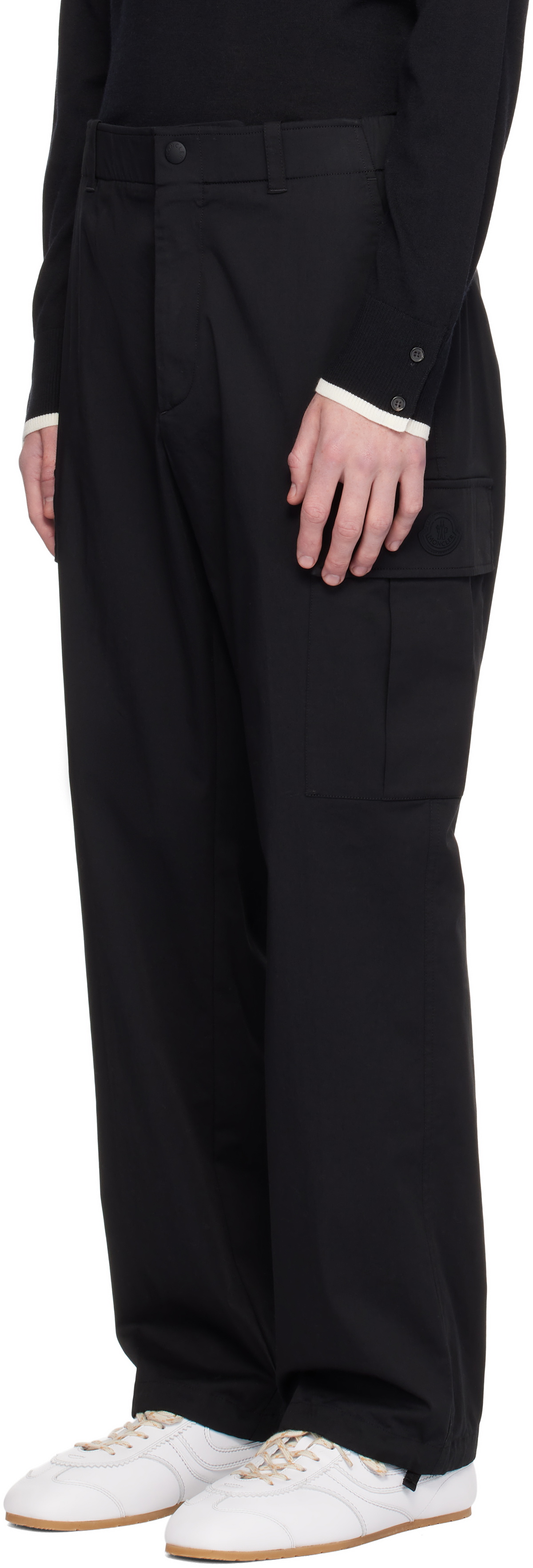 Moncler Black Twill Cargo Pants