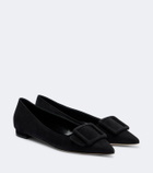 Manolo Blahnik Maysale suede ballet flats
