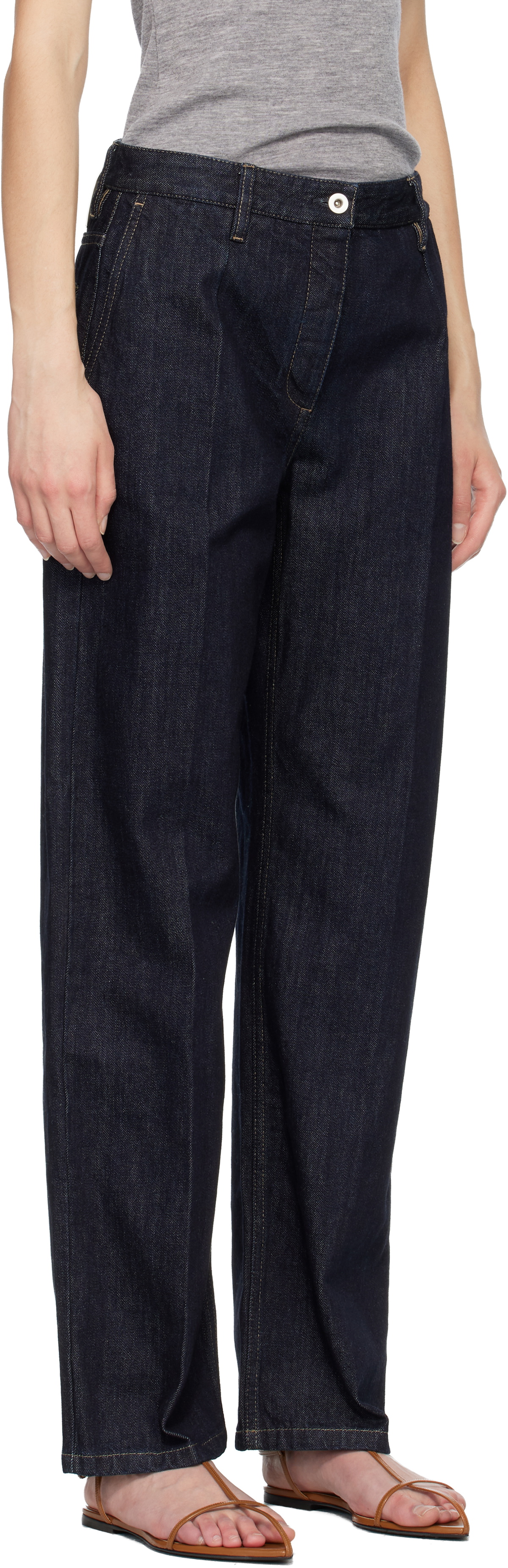 Jil Sander Navy Straight Leg Jeans