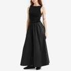 ST. Agni Women's Bateau Cut Out Midi Dress in Black