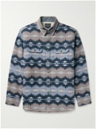 Pendleton - Faux Shearling-Lined Cotton-Jacquard Overshirt - Blue