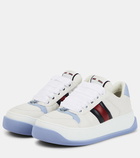 Gucci Double Screener leather-trimmed sneakers