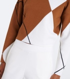 Max Mara Argyle virgin wool sweater