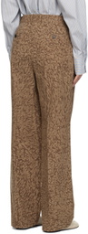 UMBER POSTPAST Brown Creased Trousers