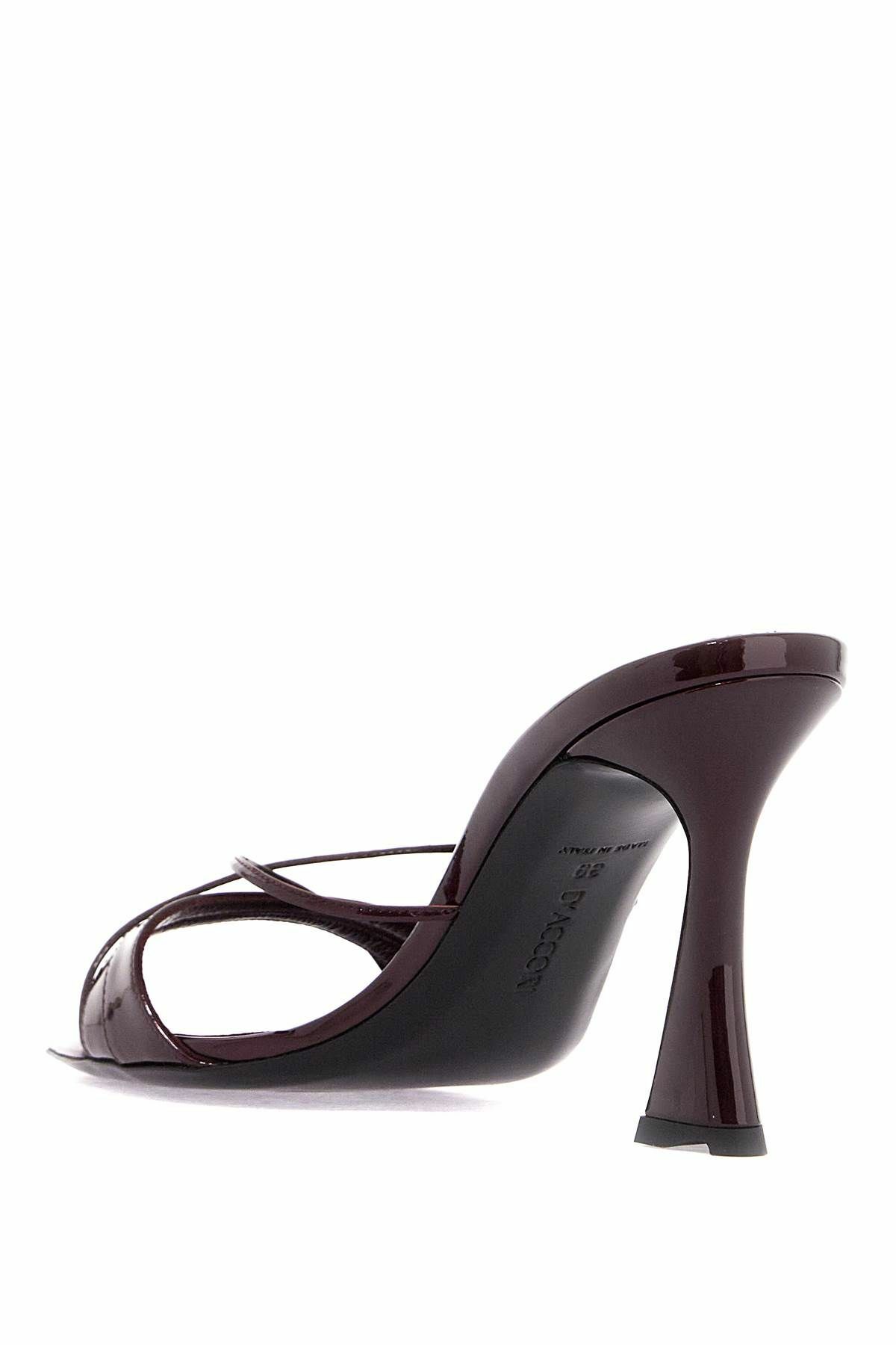 D'ACCORI metallic leather lust mules Red