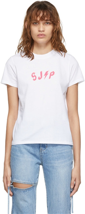 Photo: SJYP White Petit Logo T-Shirt
