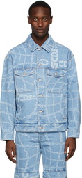 GCDS Blue Chain Denim Jacket