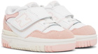 New Balance Baby Pink & White 550 Sneakers