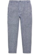 120% - Straight-Leg Linen Trousers - Gray