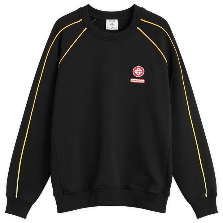Photo: Casablanca Men's Loopback Gradient Piping Raglan Sweatshirt in Black