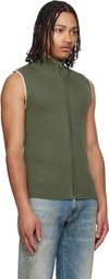 MM6 Maison Margiela Khaki Zip Vest