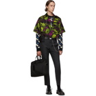 Prada Green and Pink Circle Print Bowling Shirt