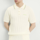 Casablanca Men's Tennis Boucle Polo Shirt in White