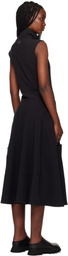 Y-3 Black Half-Zip Midi Dress