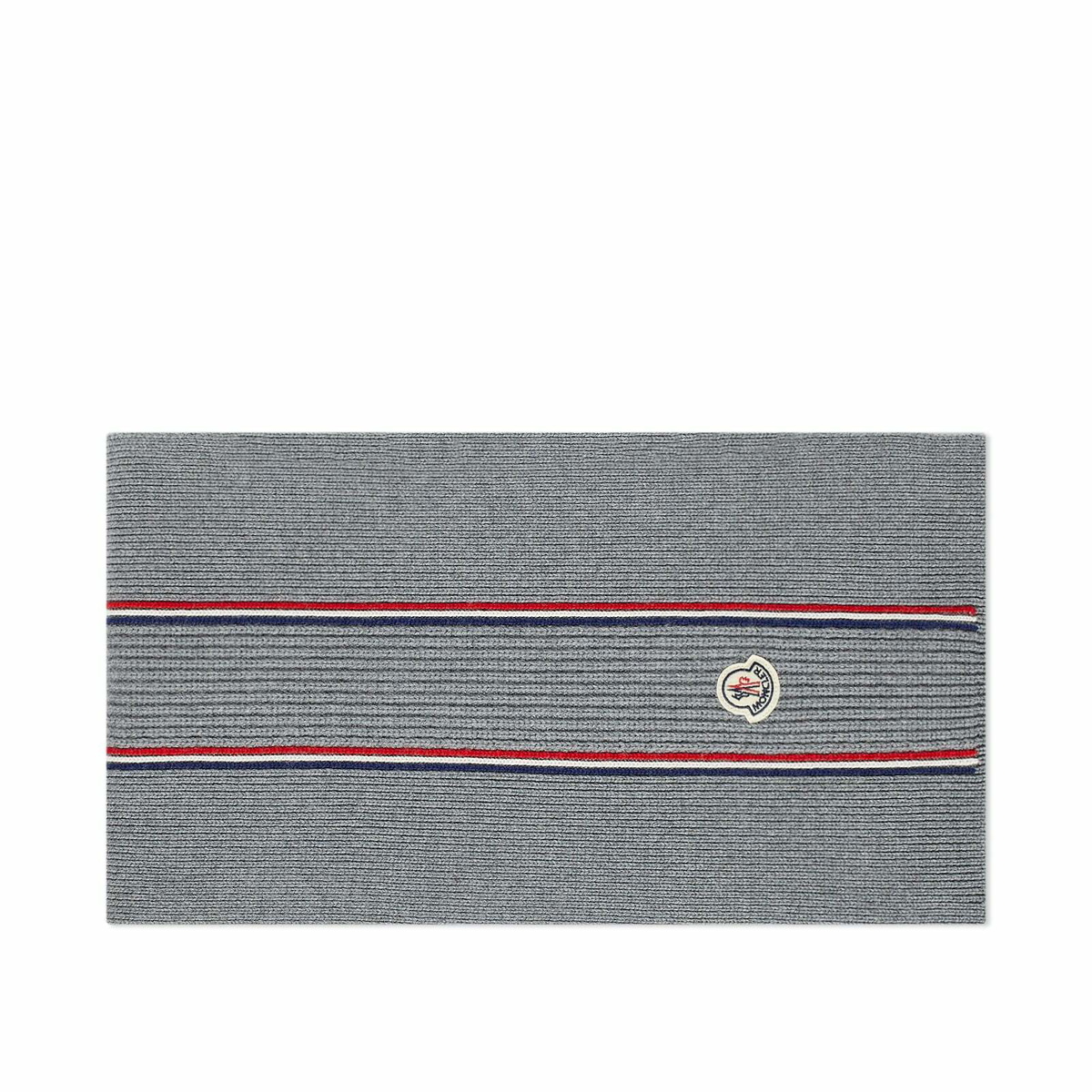Moncler Men's Tricolor Scarf in Grey Moncler