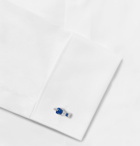 Paul Smith - Foosball Silver-Tone and Enamel Cufflinks - Men - Blue