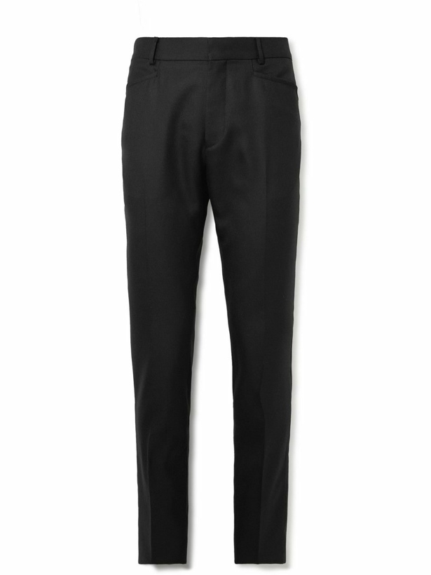 Photo: TOM FORD - Slim-Fit Wool, Mohair and Silk-Blend Twill Trousers - Black