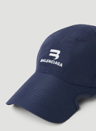 Notched Baseball Cap in Blue