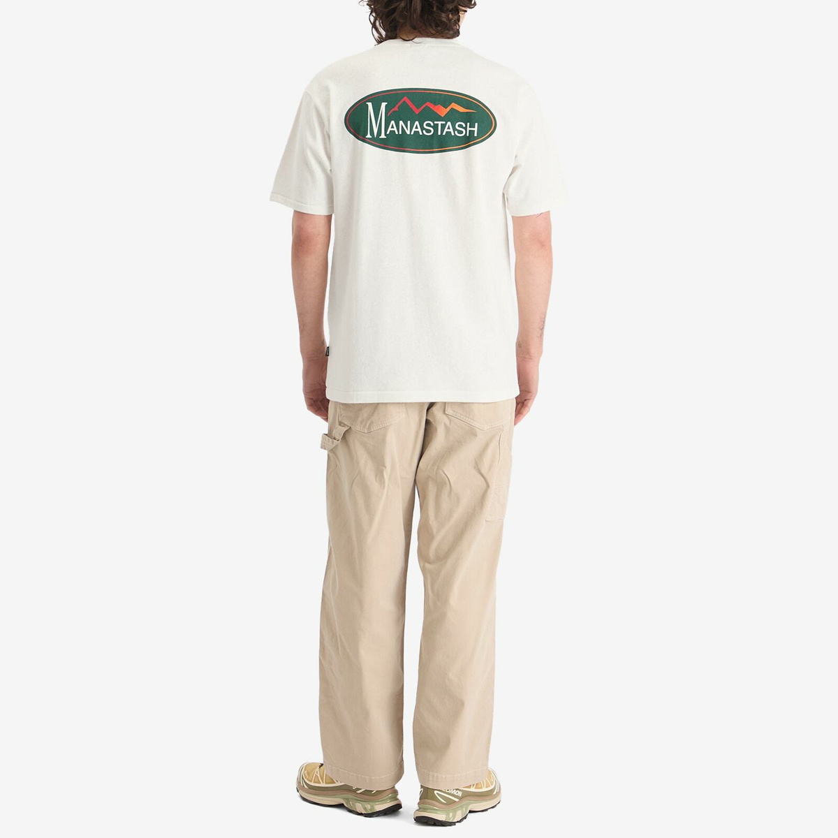 Manastash Men's Hemp Original Logo T-Shirt in White
