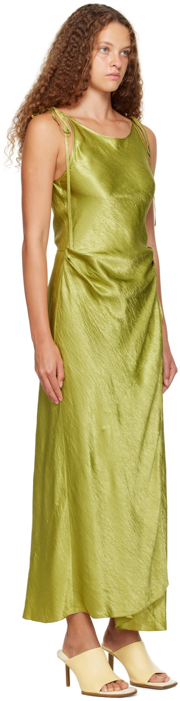Acne Studios Green Wrap Maxi Dress Acne Studios Acne Studios Green Wrap Maxi Dress Acne Studios